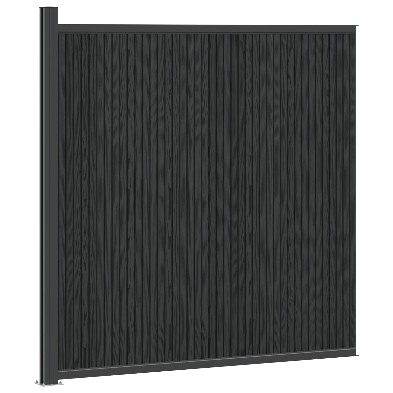Plotový Panel Wpc A Hliník Černá