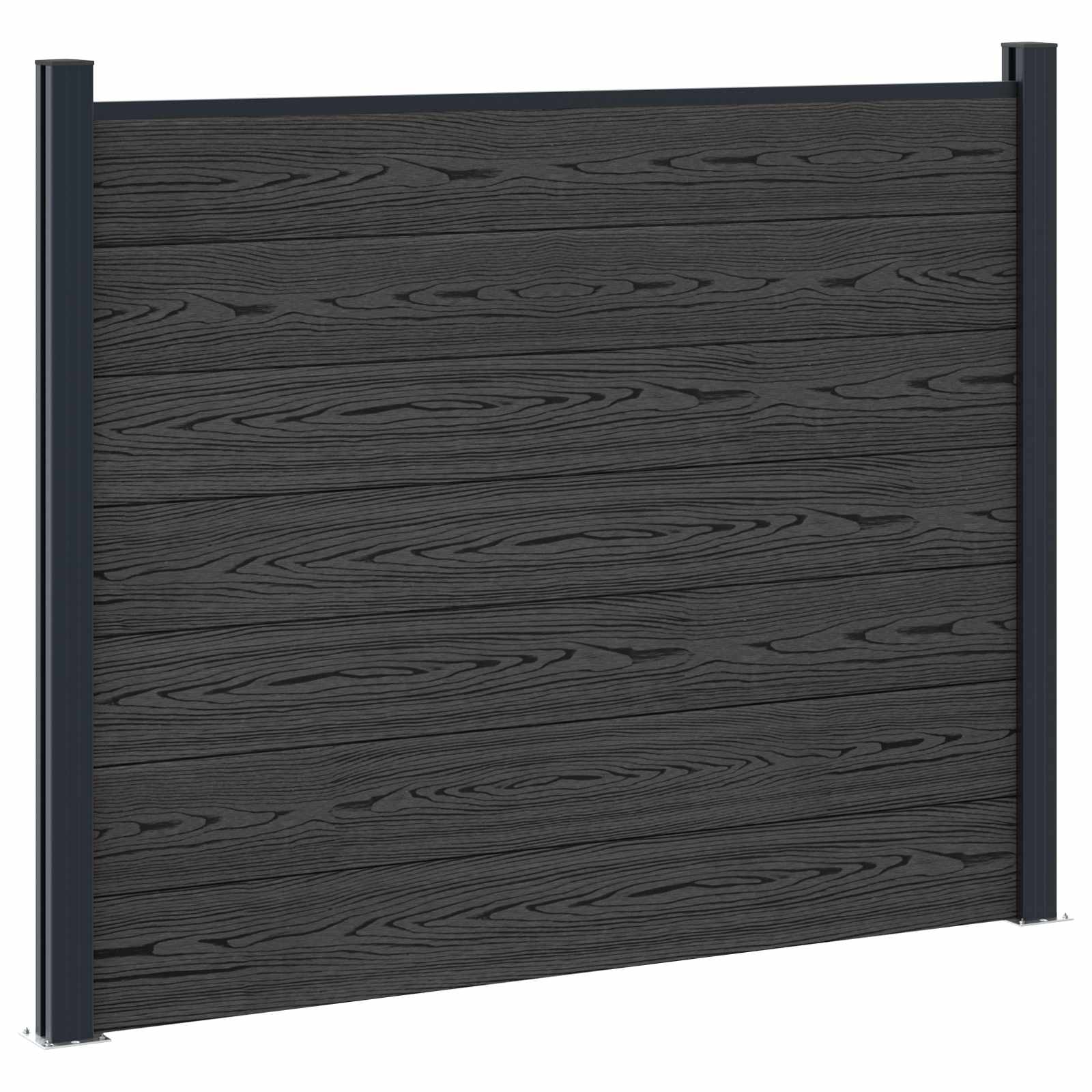 Plotový Panel Wpc A Hliník Černá