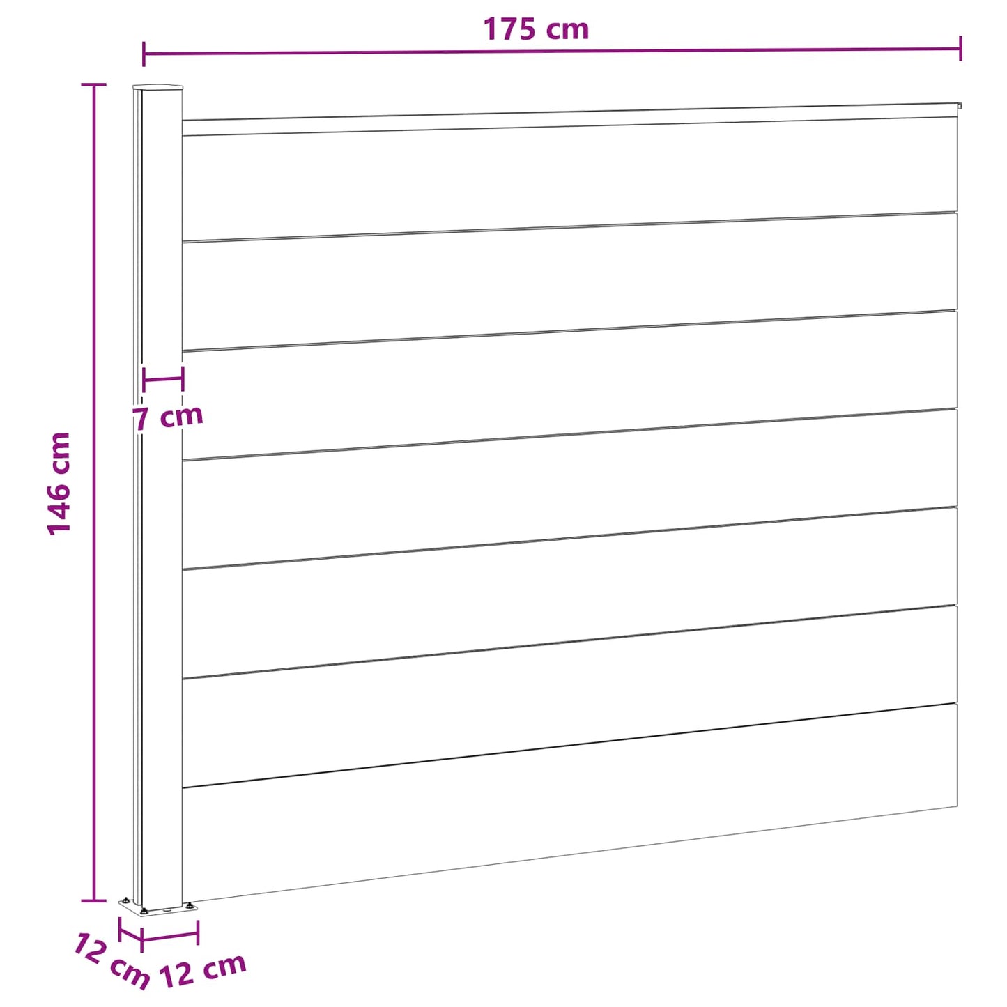 Plotový Panel Wpc A Hliník Hnědá