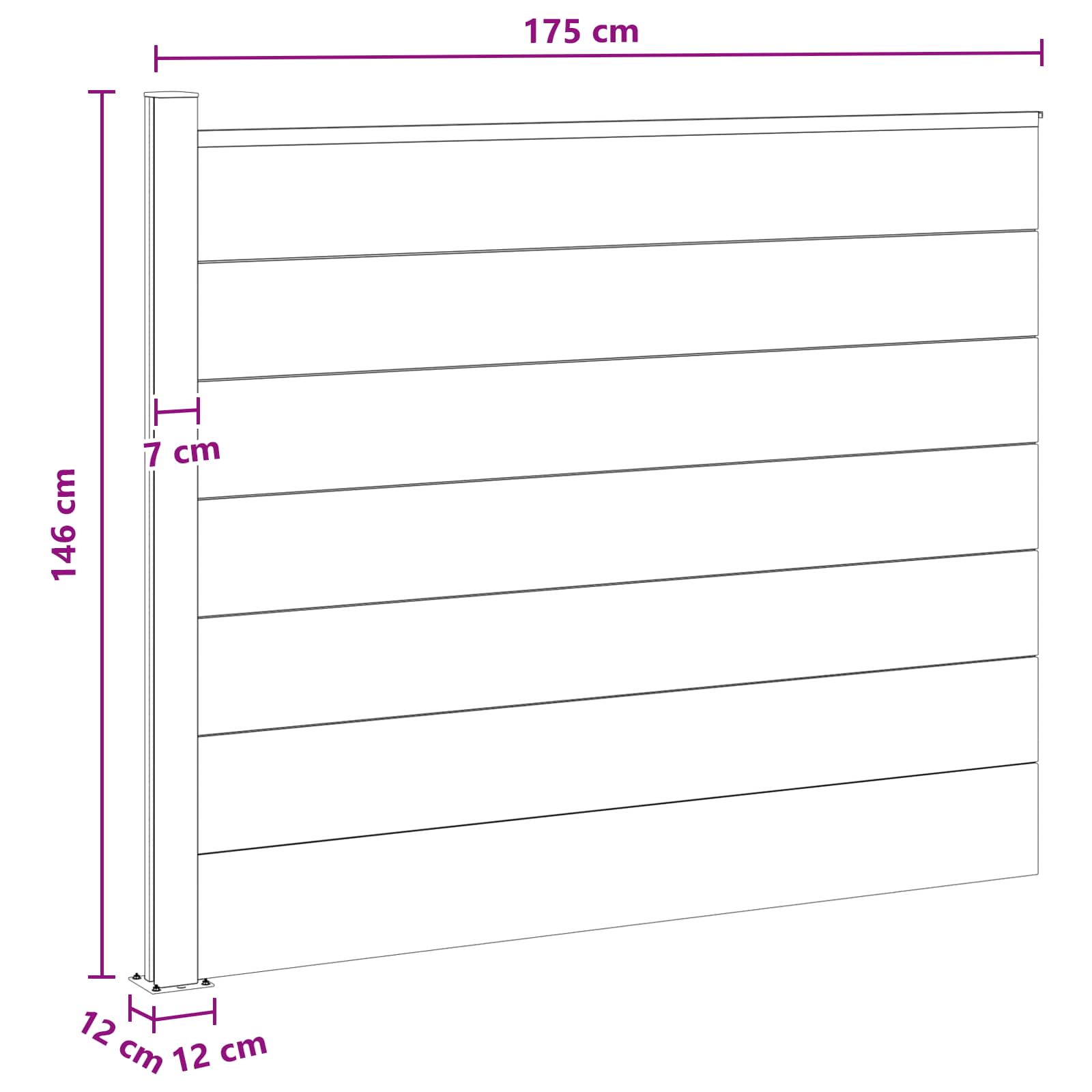 Plotový Panel Wpc A Hliník Hnědá