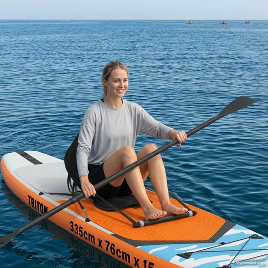 Sedadlo Na Paddle Board 52 X 31 X 45 Cm Lyocell Černá