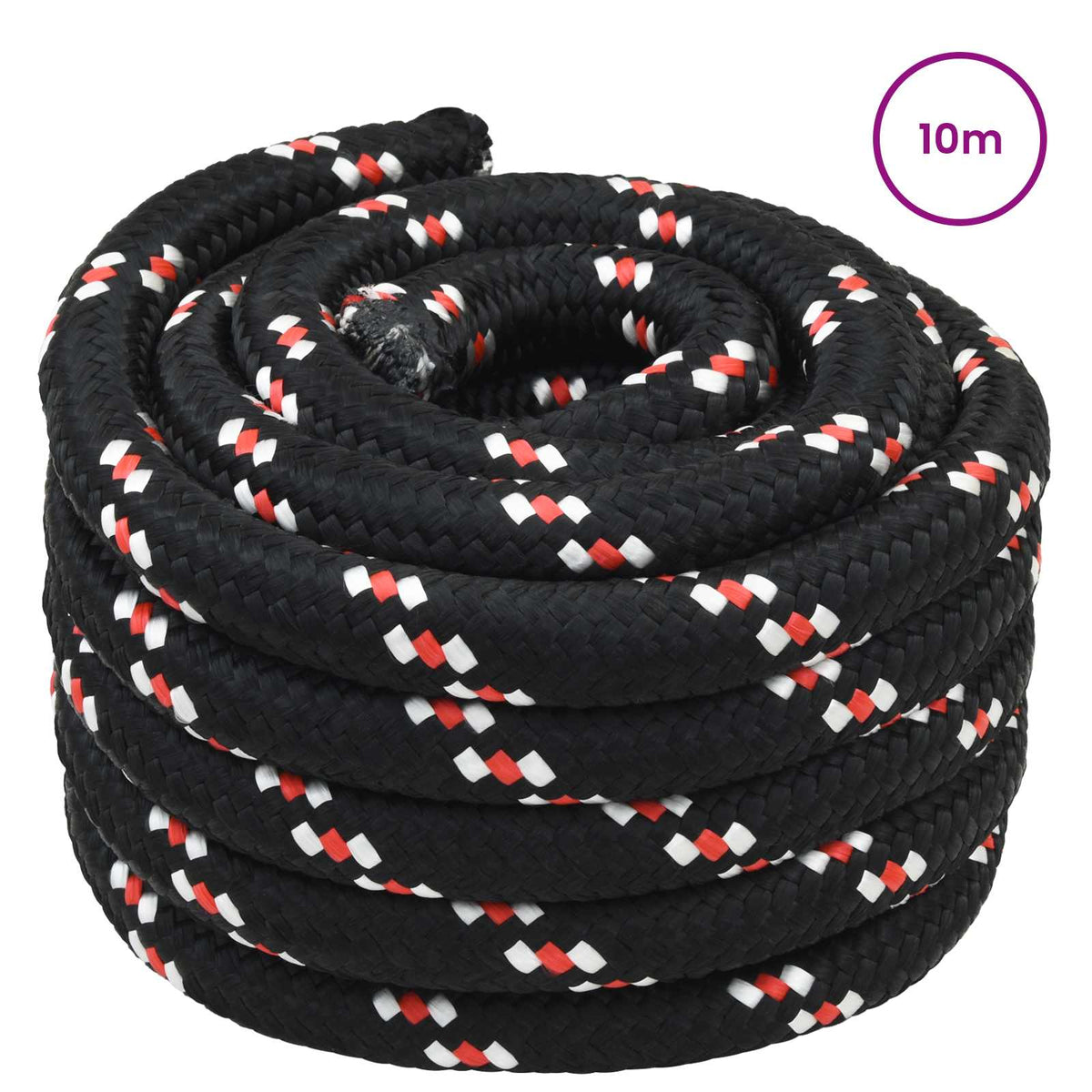 Lano Na Loď 6 Mm 10 M Černá A Červená
