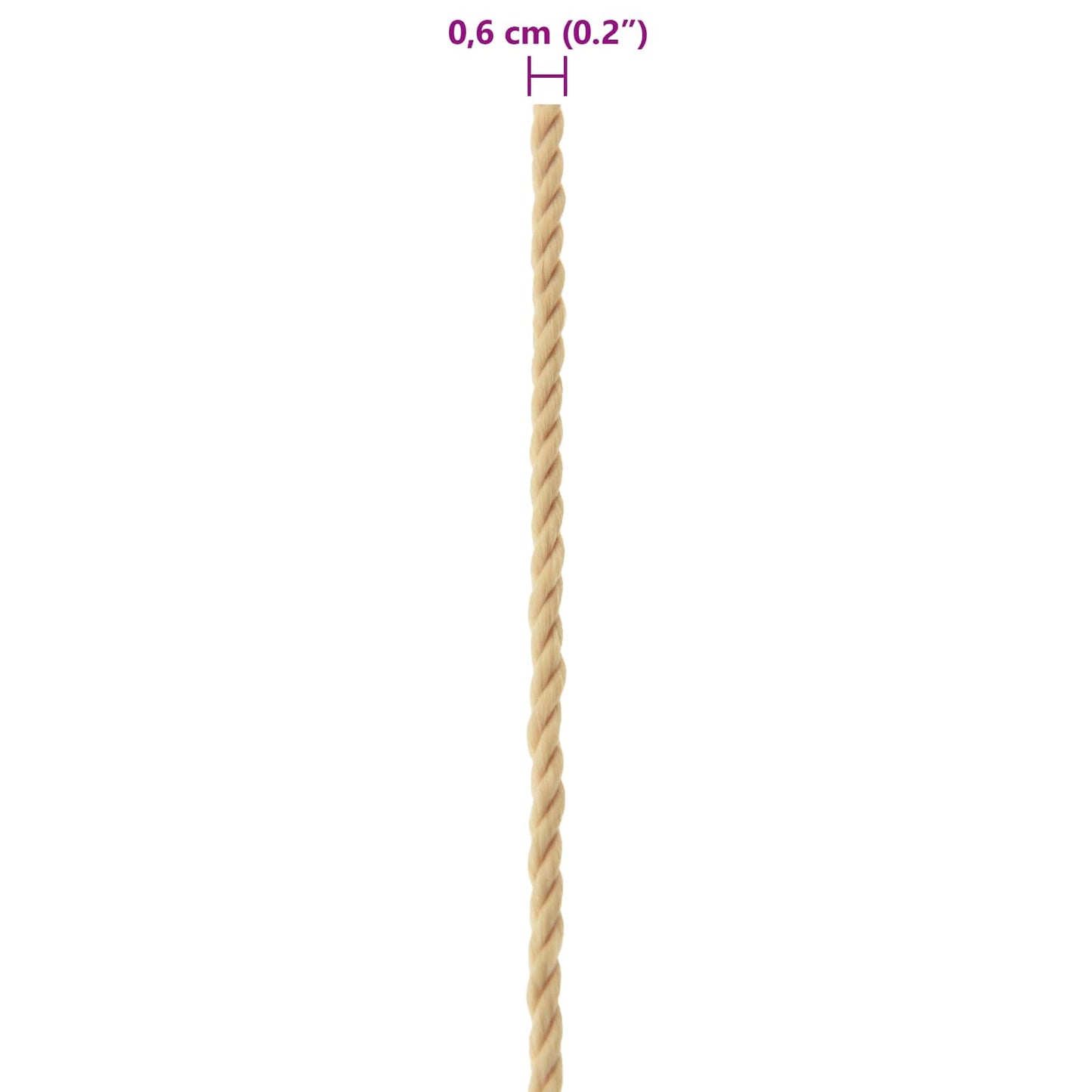 Lano Na Loď 6 Mm 50 M Přírodní