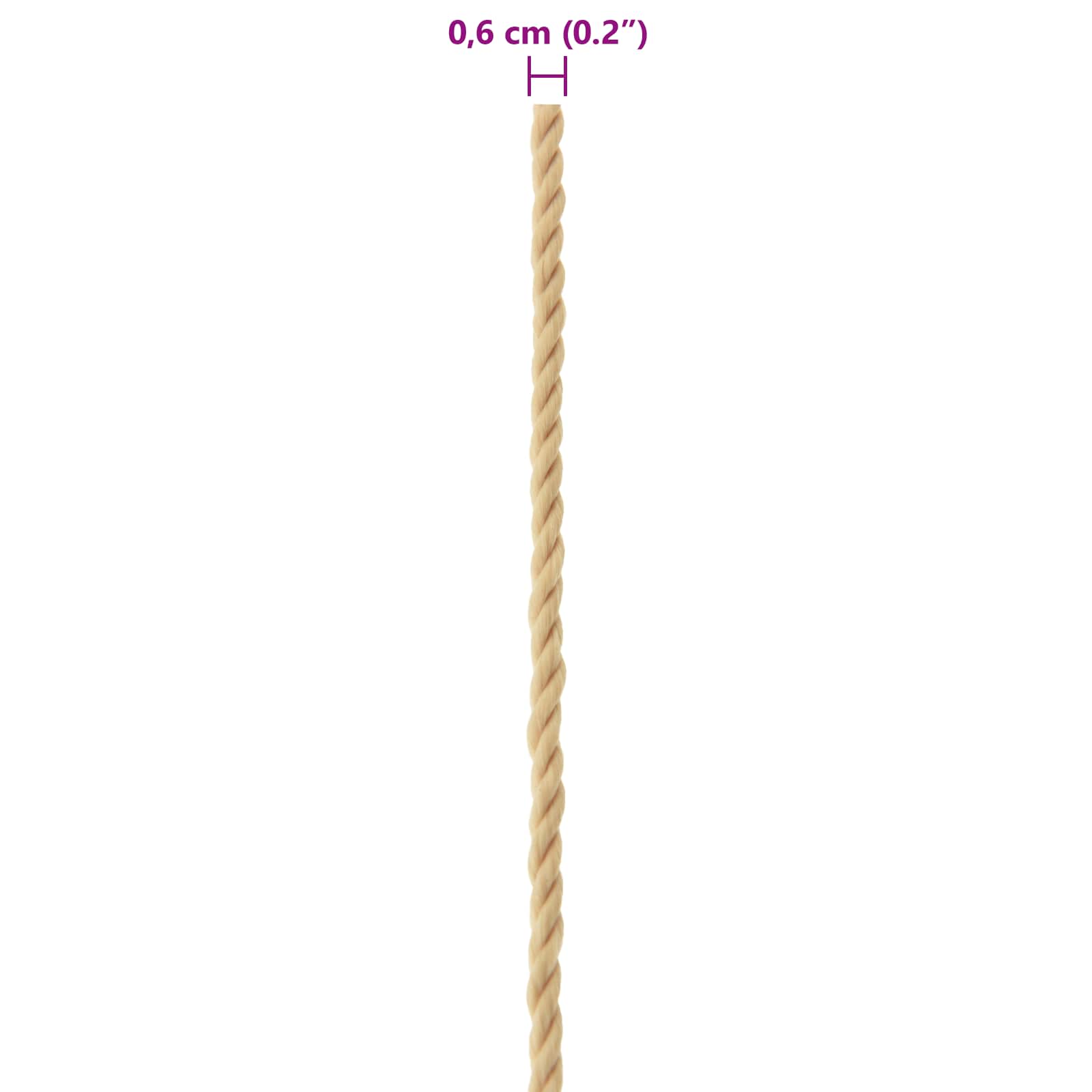 Lano Na Loď 6 Mm 50 M Přírodní