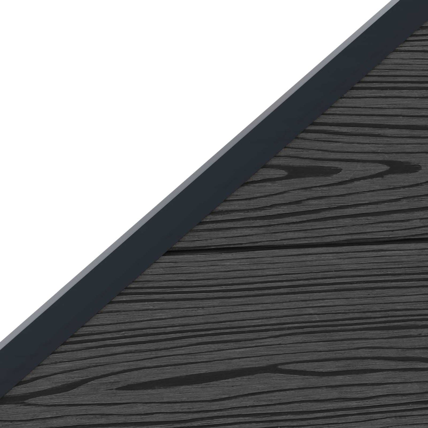Sada Plotů 5 Ks 792 X 186 Cm Wpc A Hliník Černá