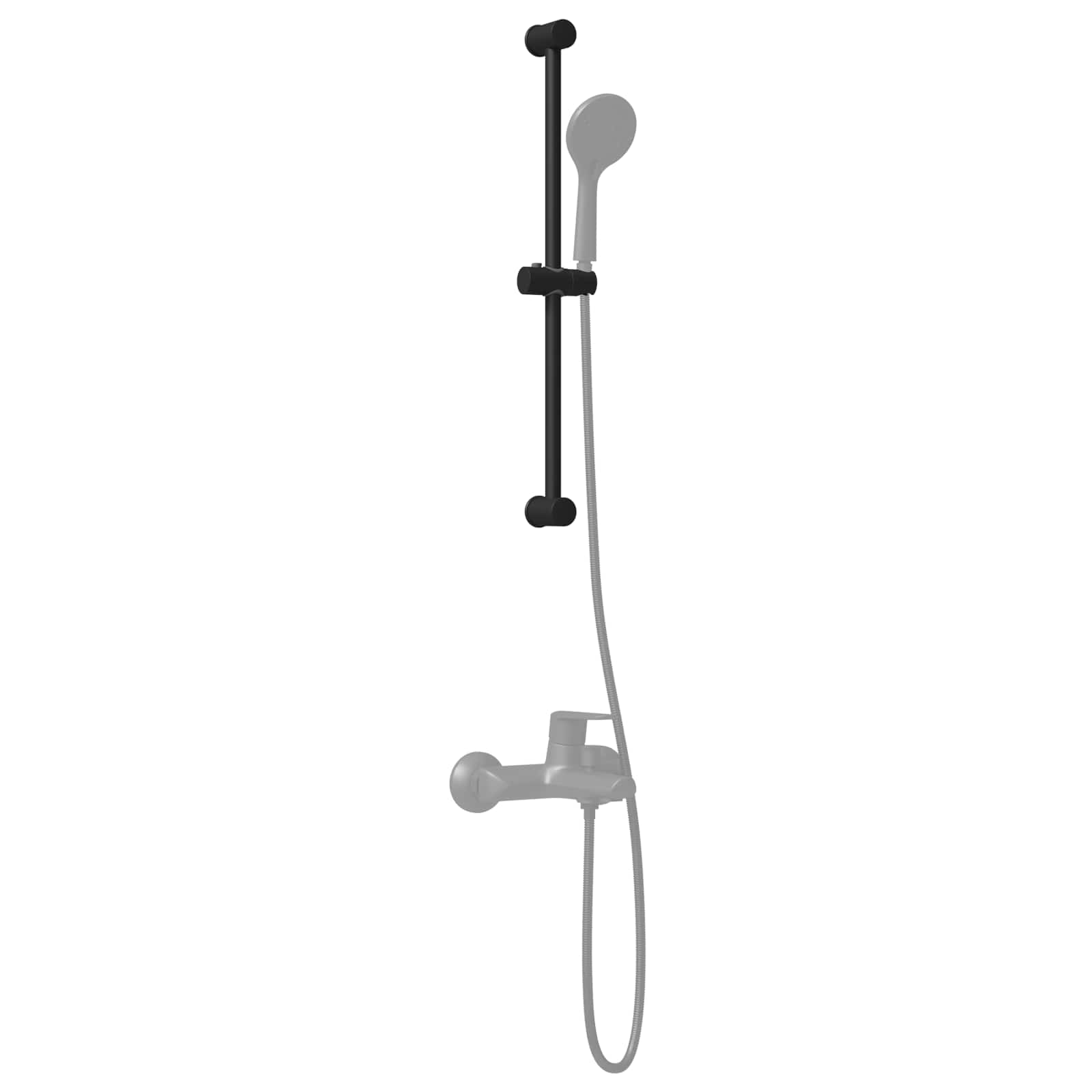 Držák Sprchové Hlavice Černá 70 Cm Abs Plast