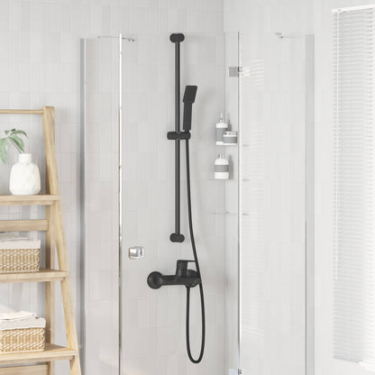 Sada Sprchové Hlavice Černá 150 Cm Abs Plast