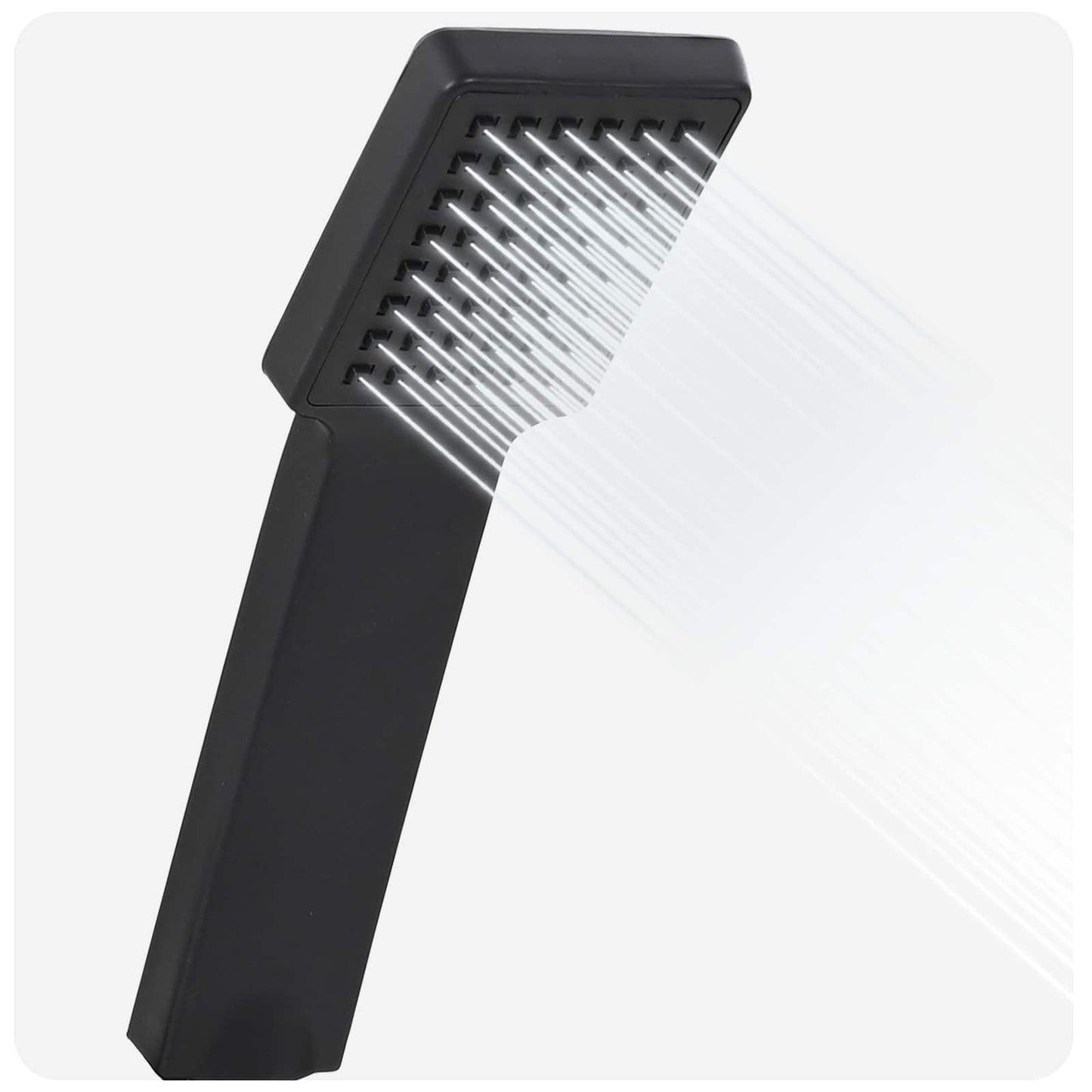 Sada Sprchové Hlavice Černá 150 Cm Abs Plast