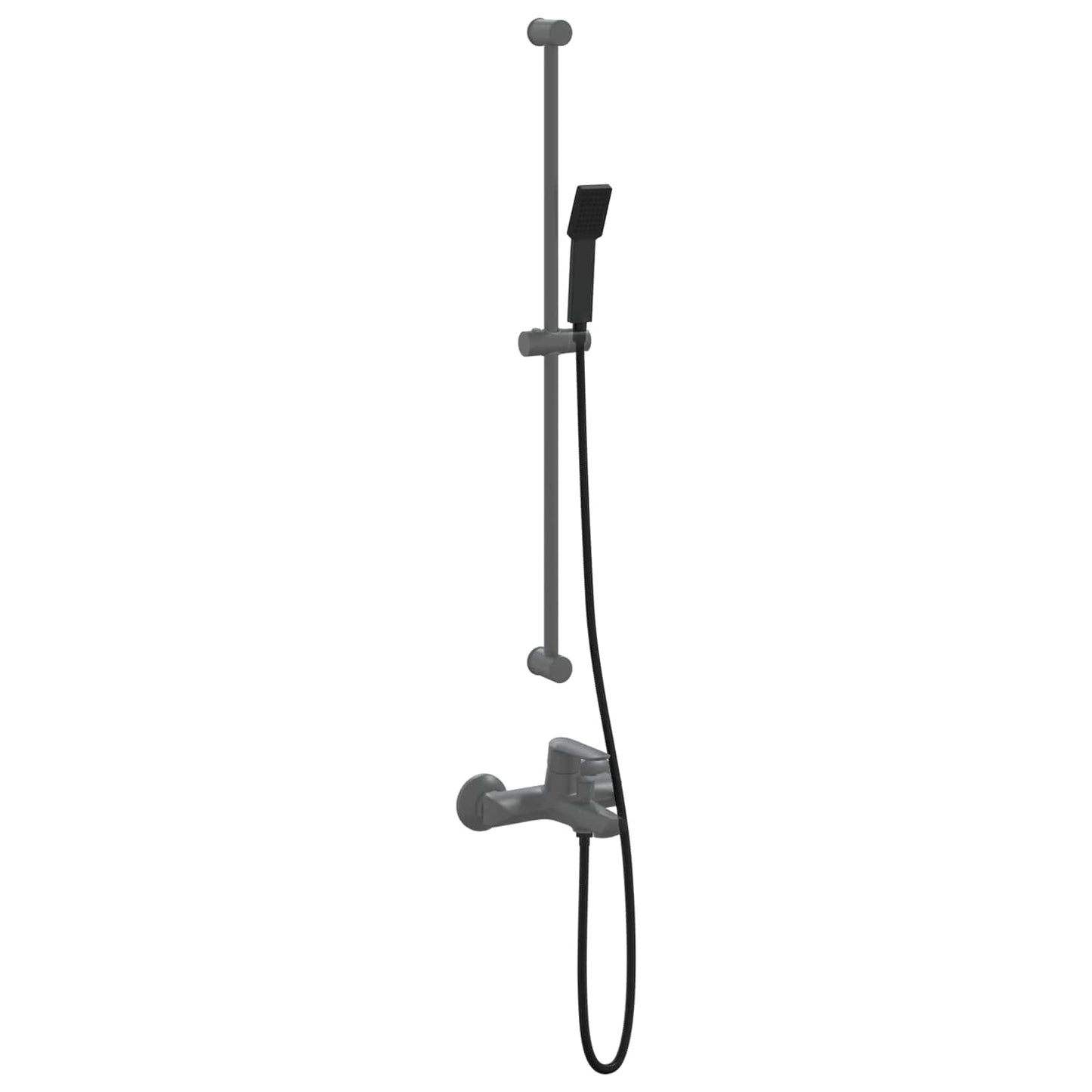 Sada Sprchové Hlavice Černá 150 Cm Abs Plast