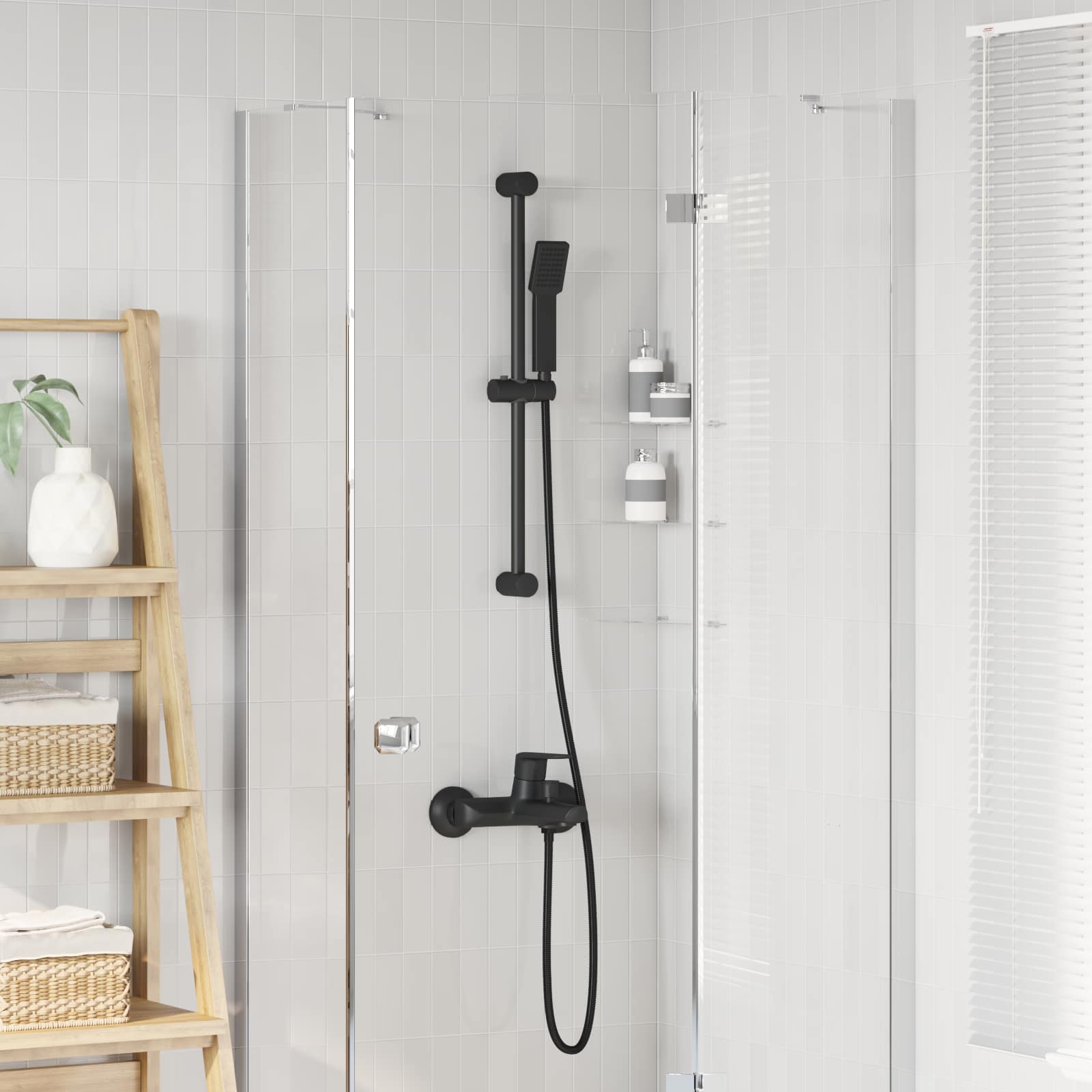 Sada Sprchového Systému Černá 70 Cm Abs Plast