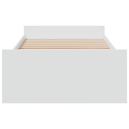 Rám Postele S Úložným Prostorem Se Zásuvkou Bílá 80 X 200 Cm