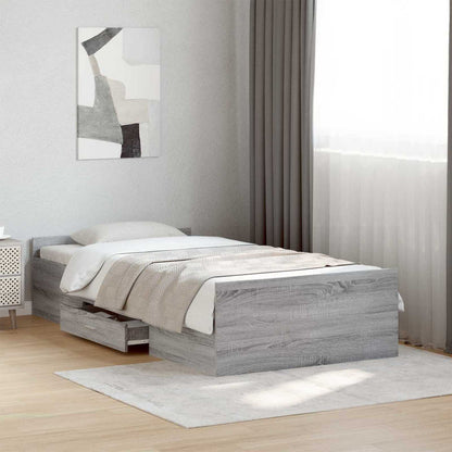 Rám Postele S Úložným Prostorem Šedý Sonoma 80 X 200 Cm