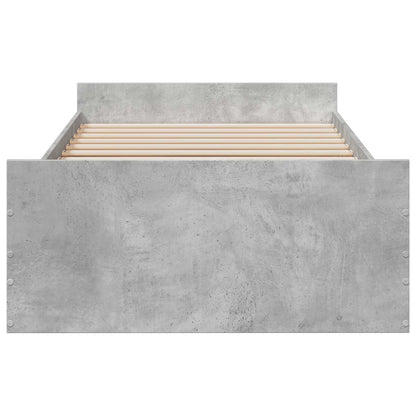 Rám Postele S Úložným Prostorem Betonově Šedá 80 X 200 Cm