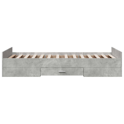 Rám Postele S Úložným Prostorem Betonově Šedá 80 X 200 Cm