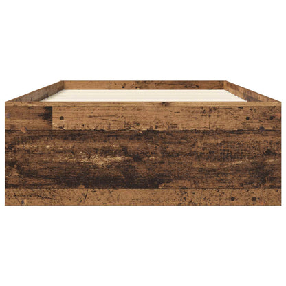 Rám Postele S Úložným Prostorem Staré Dřevo 80 X 200 Cm