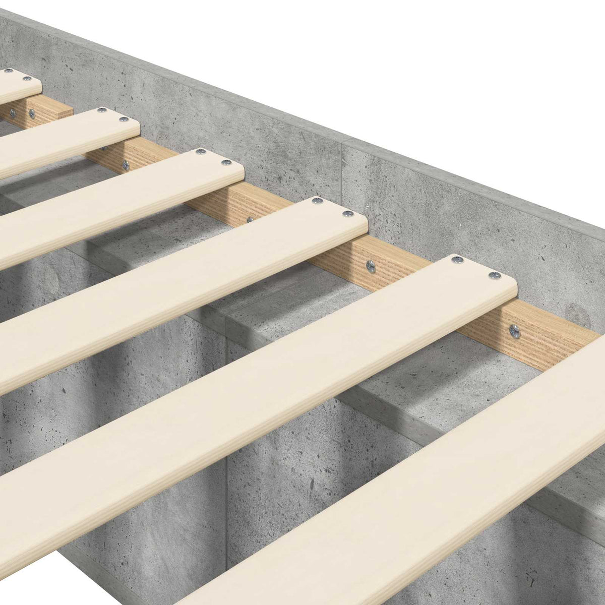 Rám Postele S Úložným Prostorem Betonově Šedá 80 X 200 Cm