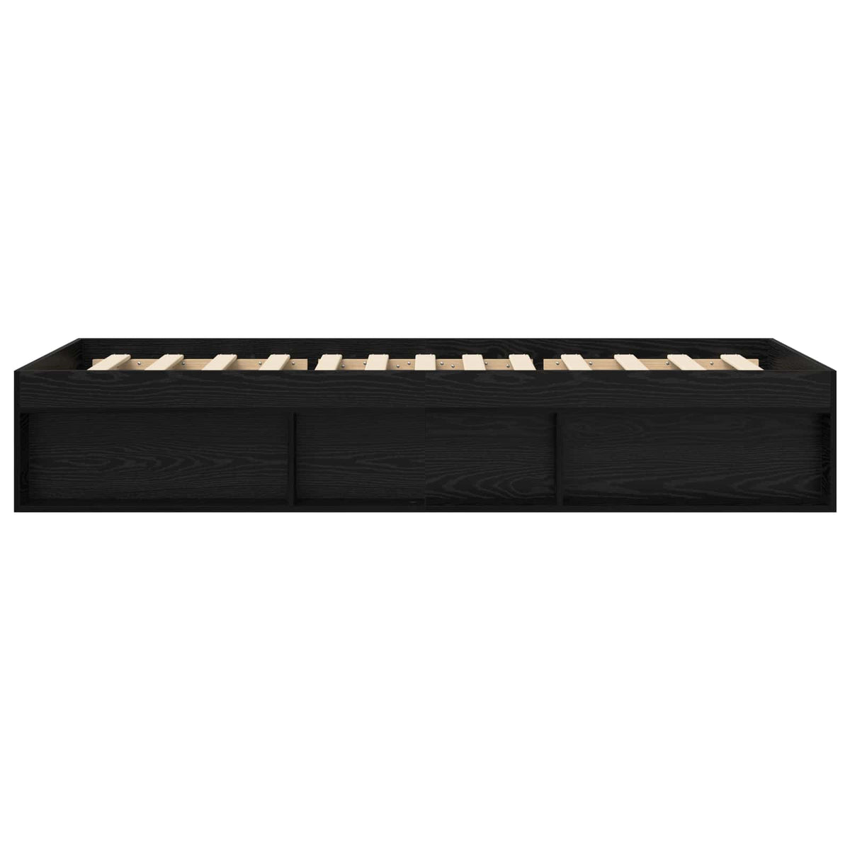 Rám Postele S Úložným Prostorem S Policí Černý Dub 80 X 200 Cm