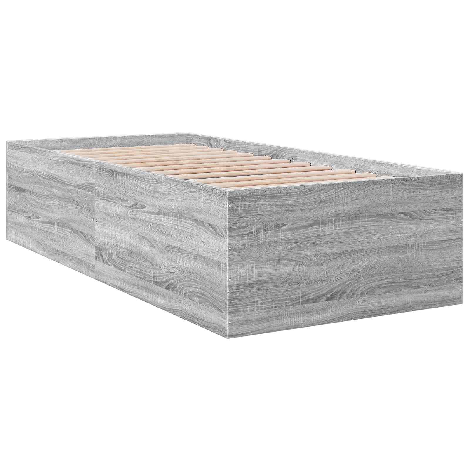 Postel Na Podlaze Šedý Sonoma 80 X 200 Cm Kompozitní Dřevo
