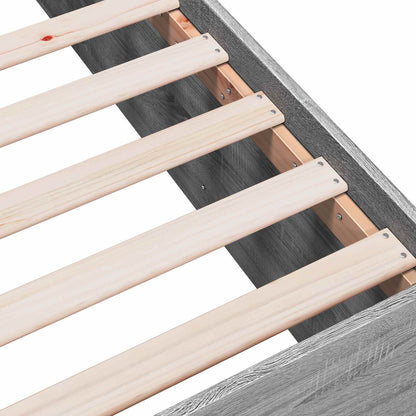 Postel Na Podlaze Betonově Šedá 80 X 200 Cm Kompozitní Dřevo