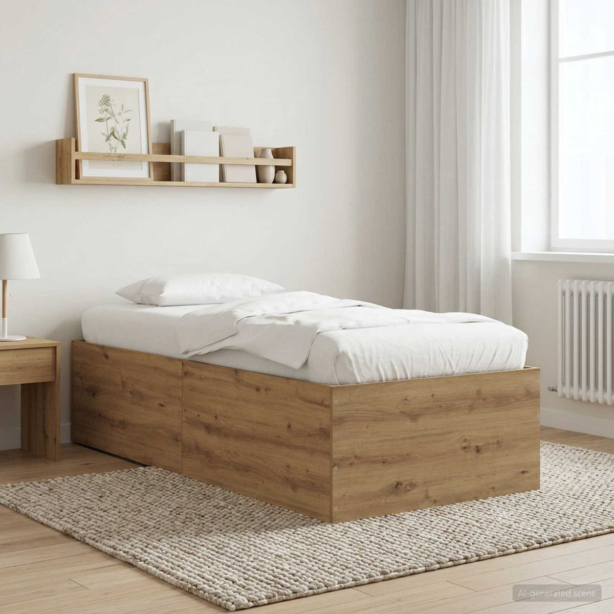 Postel Na Podlaze Dub Artisan 80 X 200 Cm Kompozitní Dřevo