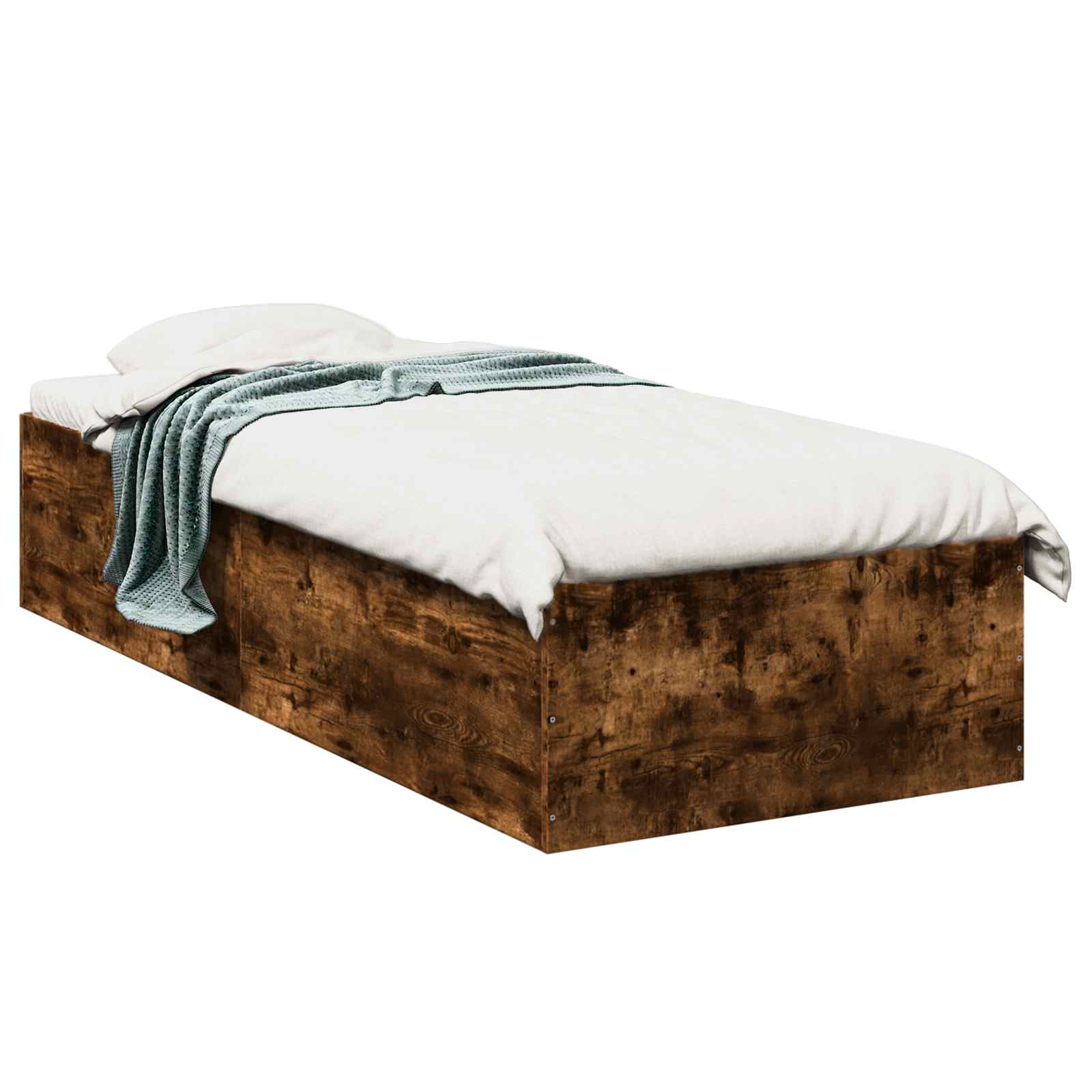 Postel Na Podlaze Kouřový Dub 80 X 200 Cm Kompozitní Dřevo
