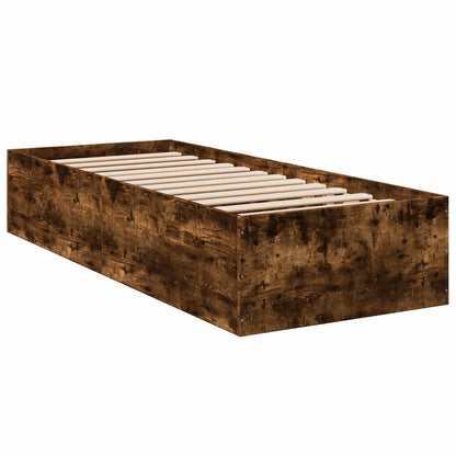 Postel Na Podlaze Kouřový Dub 80 X 200 Cm Kompozitní Dřevo