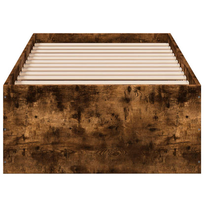 Postel Na Podlaze Kouřový Dub 80 X 200 Cm Kompozitní Dřevo