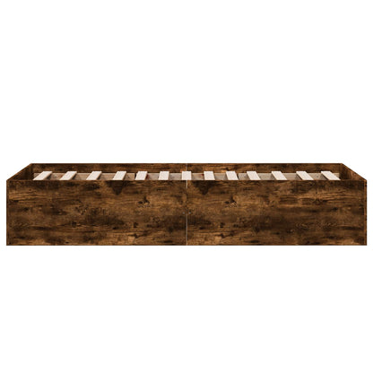 Postel Na Podlaze Kouřový Dub 80 X 200 Cm Kompozitní Dřevo