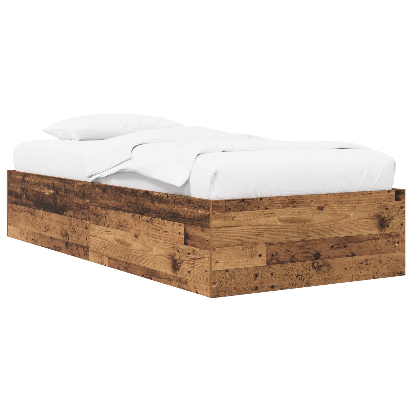 Postel Na Podlaze Staré Dřevo 80 X 200 Cm Kompozitní Dřevo
