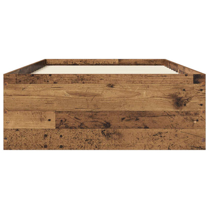 Postel Na Podlaze Staré Dřevo 80 X 200 Cm Kompozitní Dřevo