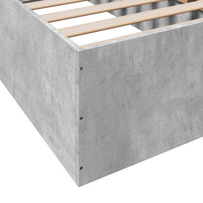 Postel Na Podlaze Betonově Šedá 80 X 200 Cm Kompozitní Dřevo