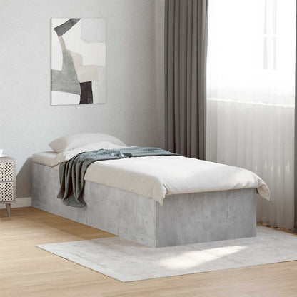 Postel Na Podlaze Betonově Šedá 80 X 200 Cm Kompozitní Dřevo