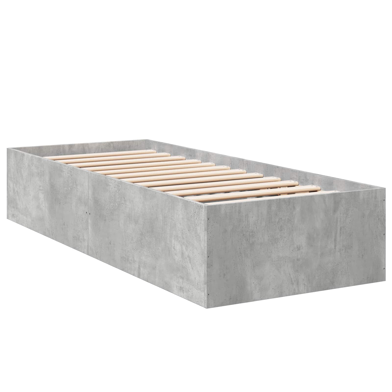 Postel Na Podlaze Betonově Šedá 80 X 200 Cm Kompozitní Dřevo