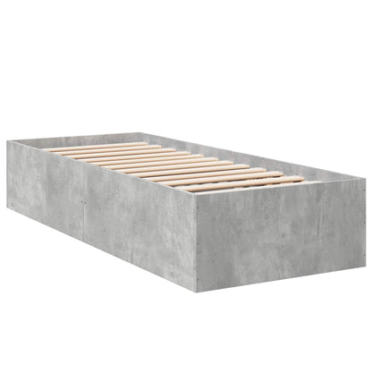 Postel Na Podlaze Betonově Šedá 80 X 200 Cm Kompozitní Dřevo