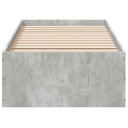 Postel Na Podlaze Betonově Šedá 80 X 200 Cm Kompozitní Dřevo