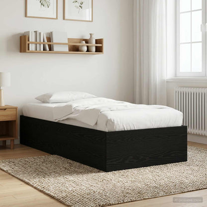 Postel Na Podlaze Černý Dub 80 X 200 Cm Kompozitní Dřevo
