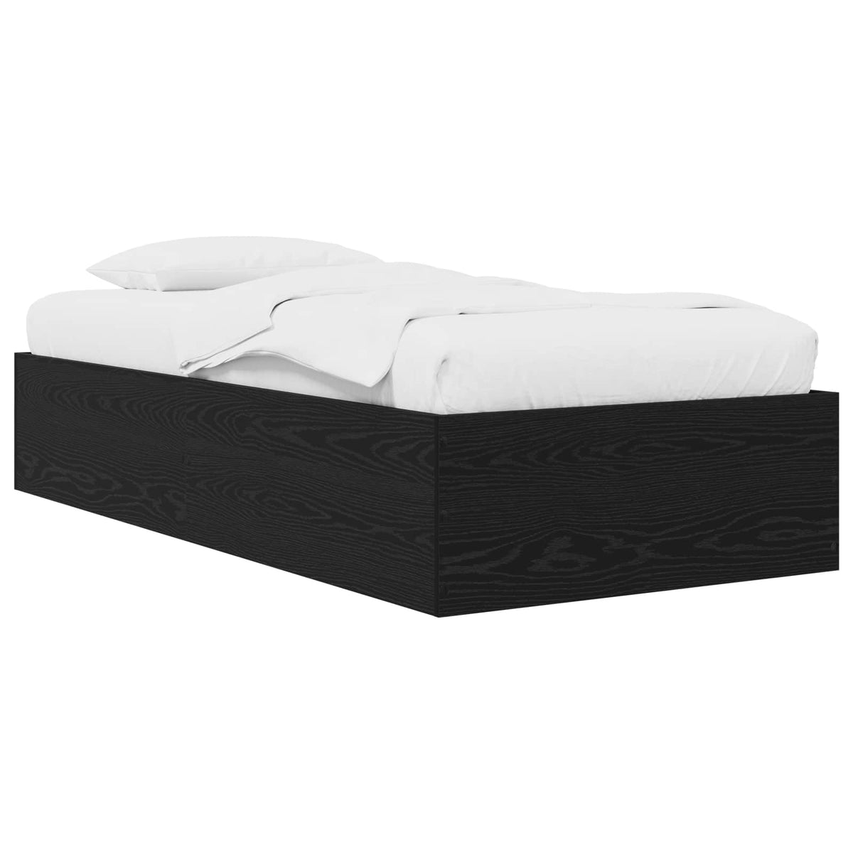 Postel Na Podlaze Černý Dub 80 X 200 Cm Kompozitní Dřevo