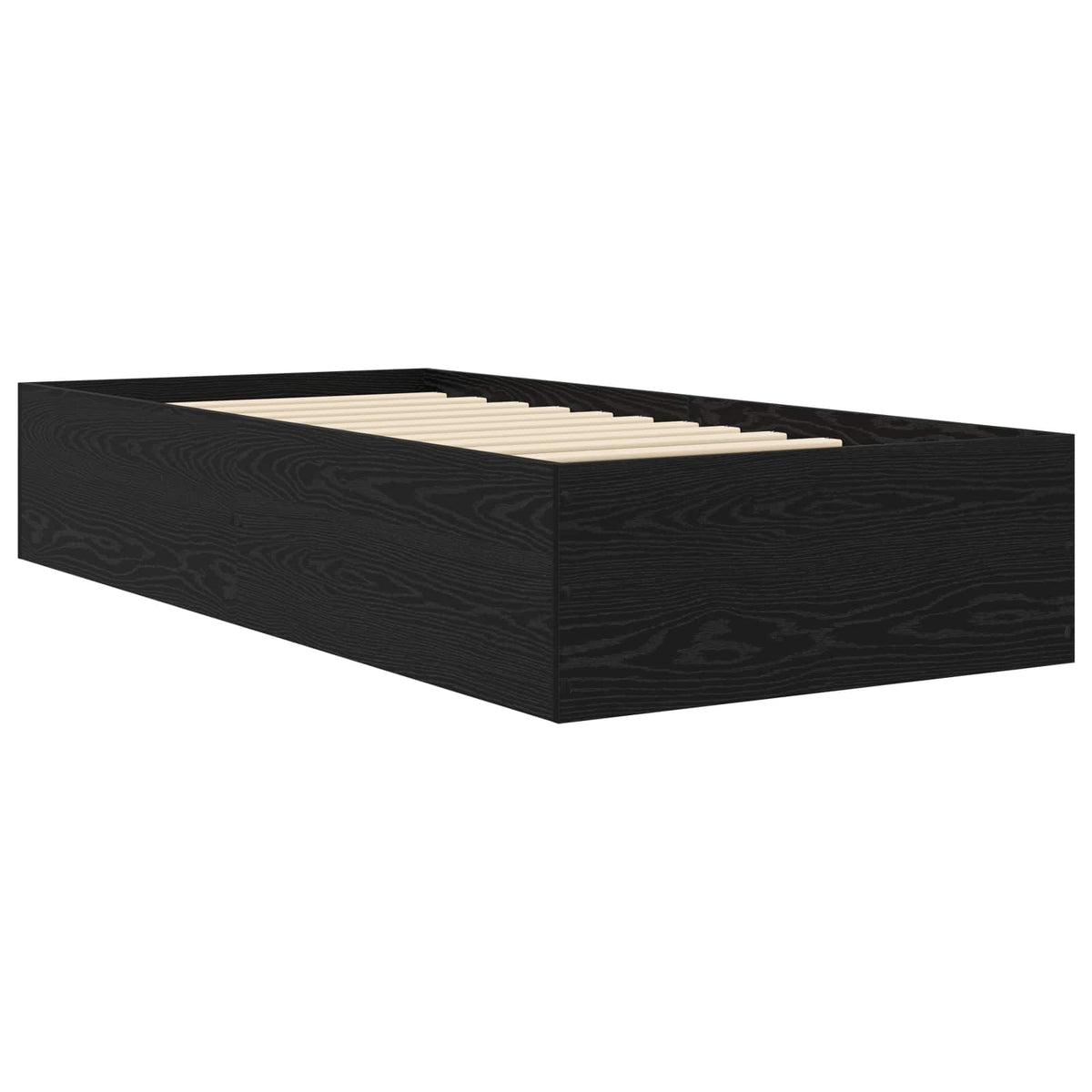 Postel Na Podlaze Černý Dub 80 X 200 Cm Kompozitní Dřevo