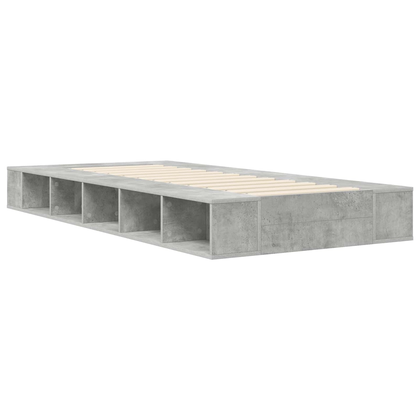 Rám Postele S Úložným Prostorem Betonově Šedá 80 X 200 Cm