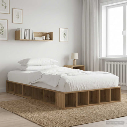Rám Postele S Úložným Prostorem Dub Artisan 80 X 200 Cm