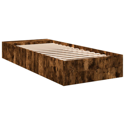 Rám Postele S Úložným Prostorem Kouřový Dub 80 X 200 Cm