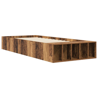 Rám Postele S Úložným Prostorem Staré Dřevo 80 X 200 Cm