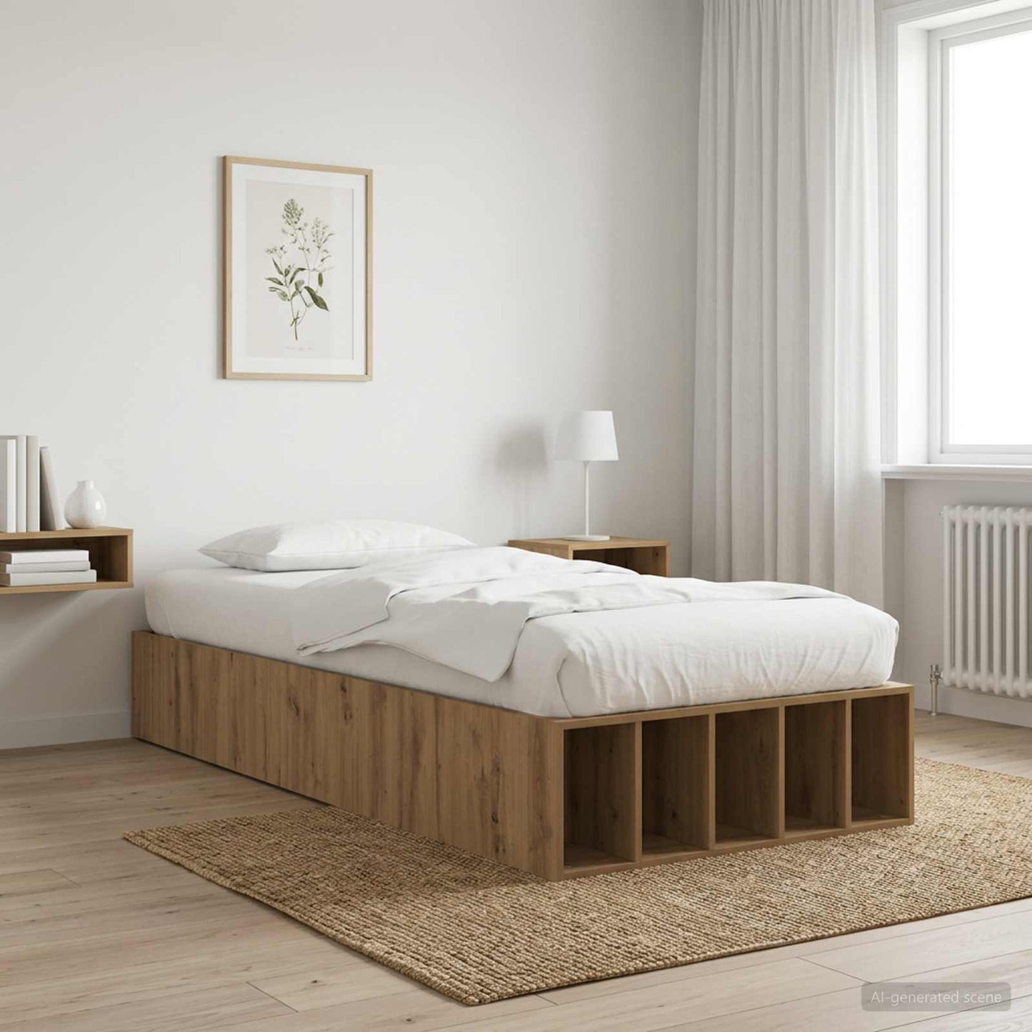 Rám Postele S Úložným Prostorem Dub Artisan 80 X 200 Cm