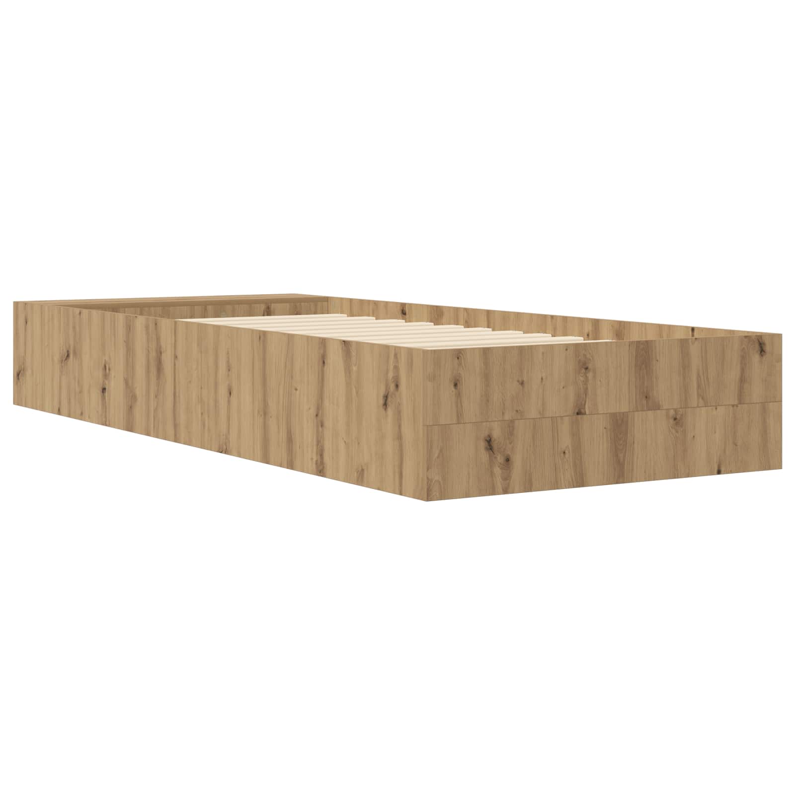 Rám Postele S Úložným Prostorem Dub Artisan 80 X 200 Cm