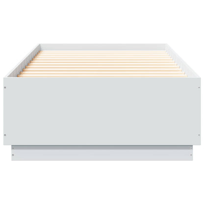 Postelový Rám S Led Bílá 80 X 200 Cm Kompozitní Dřevo
