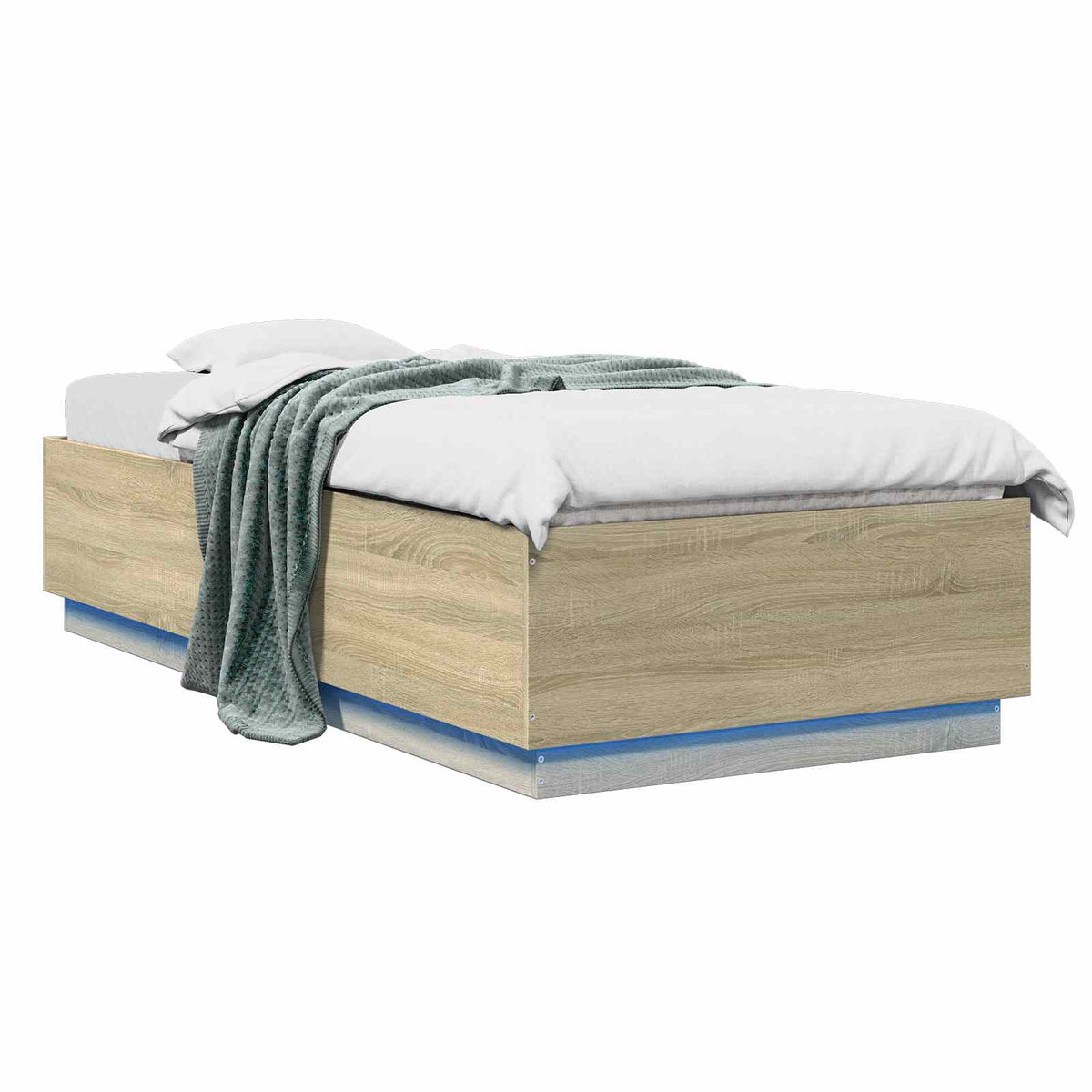 Postelový Rám S Led Dub Sonoma 80 X 200 Cm Kompozitní Dřevo