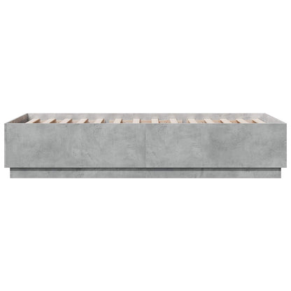 Postelový Rám S Led Betonově Šedá 80 X 200 Cm Kompozitní Dřevo