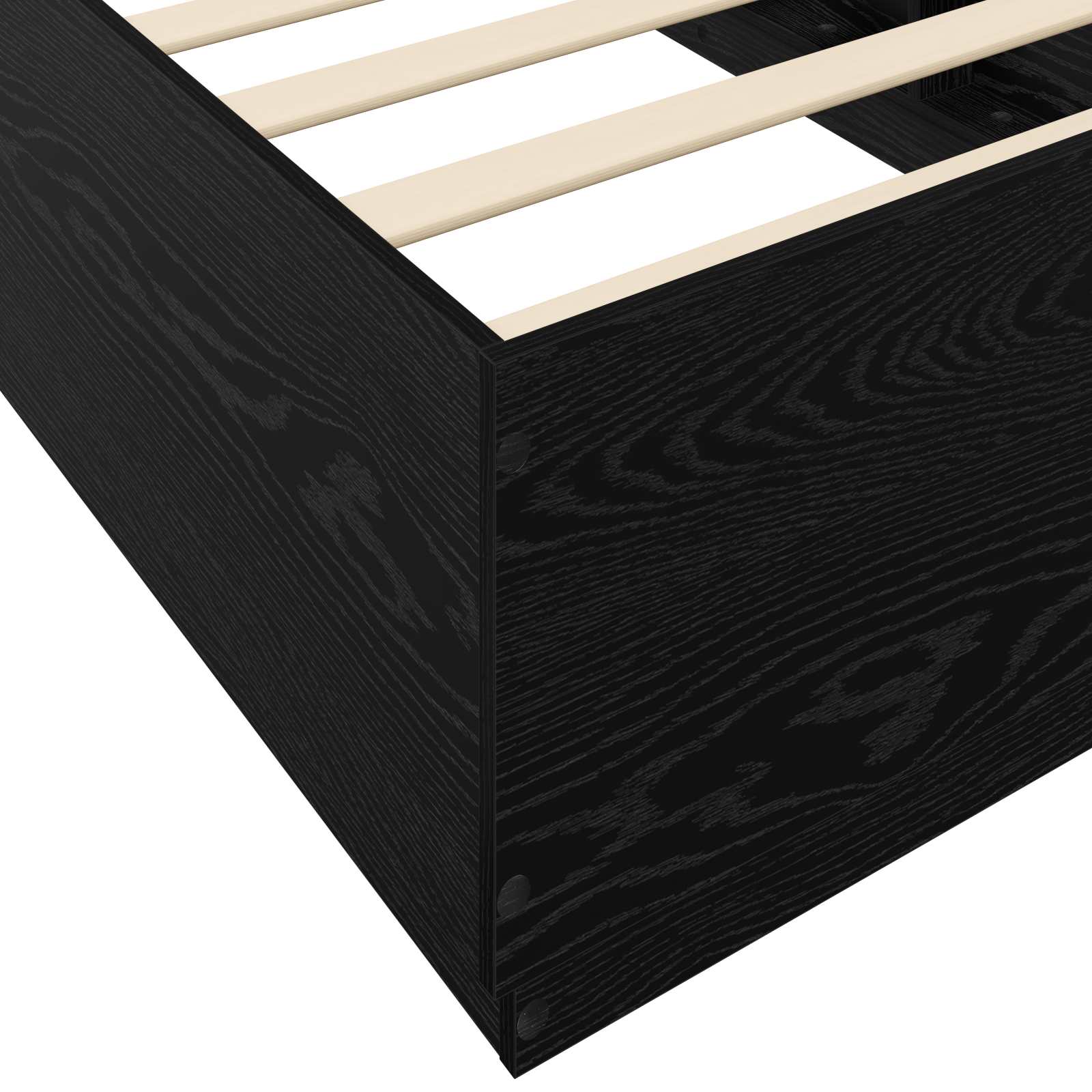 Postelový Rám S Led Černý Dub 80 X 200 Cm Kompozitní Dřevo