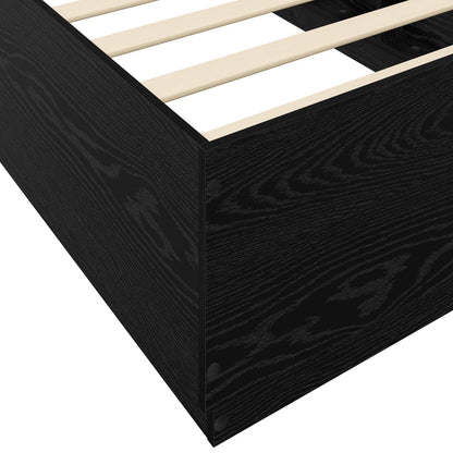 Postelový Rám S Led Černý Dub 80 X 200 Cm Kompozitní Dřevo