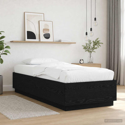 Postelový Rám S Led Černý Dub 80 X 200 Cm Kompozitní Dřevo
